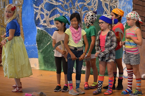 Children performing in a play.