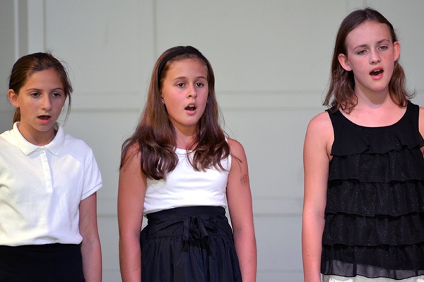 Young girls singing