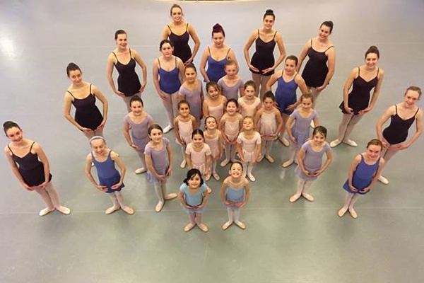 group of ballet students