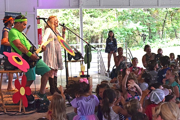 Karen K and the Jitterbugs performing at SSC's Wacky Wednesdays Family Concerts.