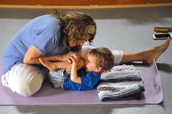 Sonia and demonstration student James Ryan during Basic 1 program in Duxbury in the summer of 2017