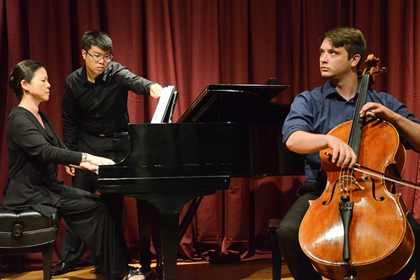 Cello and piano performance