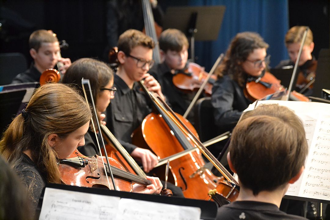 Youth orchestra winds players