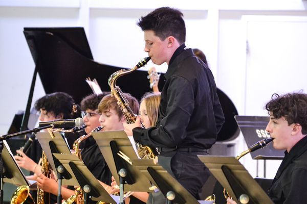 student jazz band performing